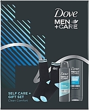 Духи, Парфюмерия, косметика Набор - Dove Men Care Self Care Gift (sh/gel/250ml + deo/150ml + socks/1pair)