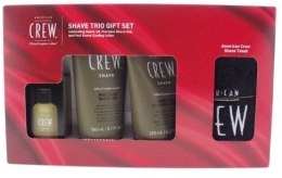 Парфумерія, косметика Набір - American Crew Shave Trio Gift Set (oil/50ml + sh/gel/125ml + lotion/125ml + towel)