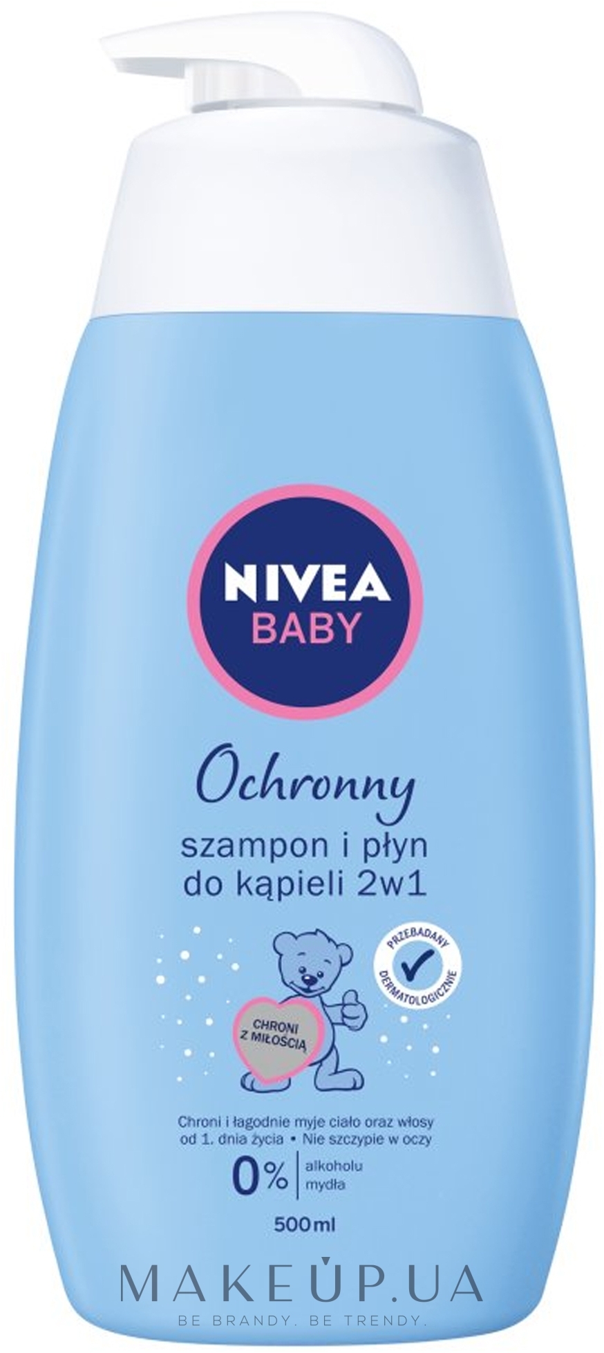 Шампунь-пена для ванн - NIVEA Baby Soft Shampoo&Bath 2w1 — фото 500ml