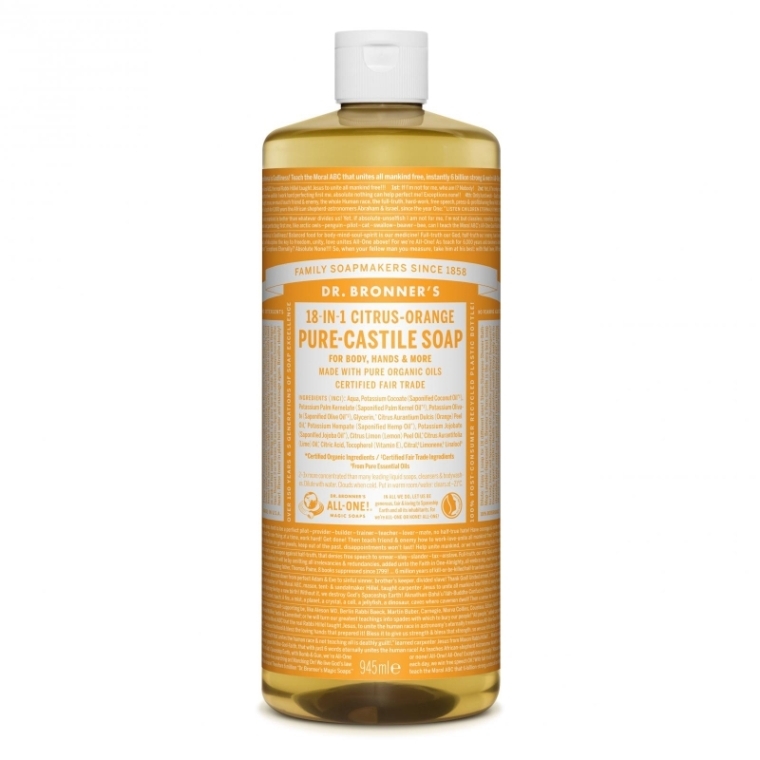 Жидкое мыло "Цитрус и апельсин" - Dr. Bronner’s 18-in-1 Pure Castile Soap Citrus & Orange — фото N4