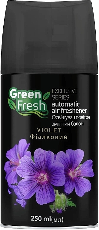 Сменный баллон для автоматического освежителя воздуха "Фиалковый" - Green Fresh Automatic Air Freshener Violet — фото N1