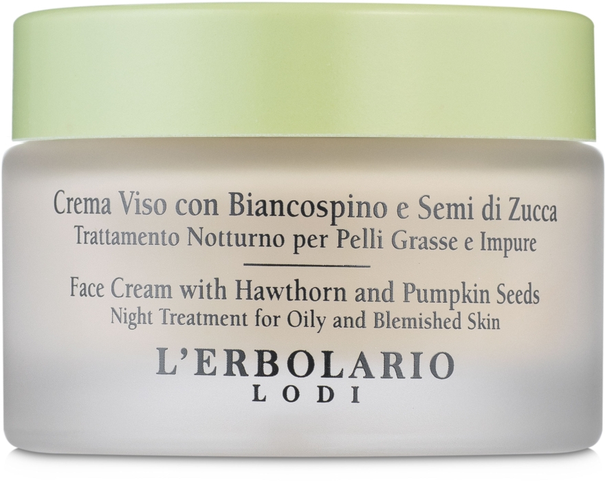 Крем с боярышником для жирной и загрязненной кожи - L'Erbolario Crema Viso al Biancospino — фото N1