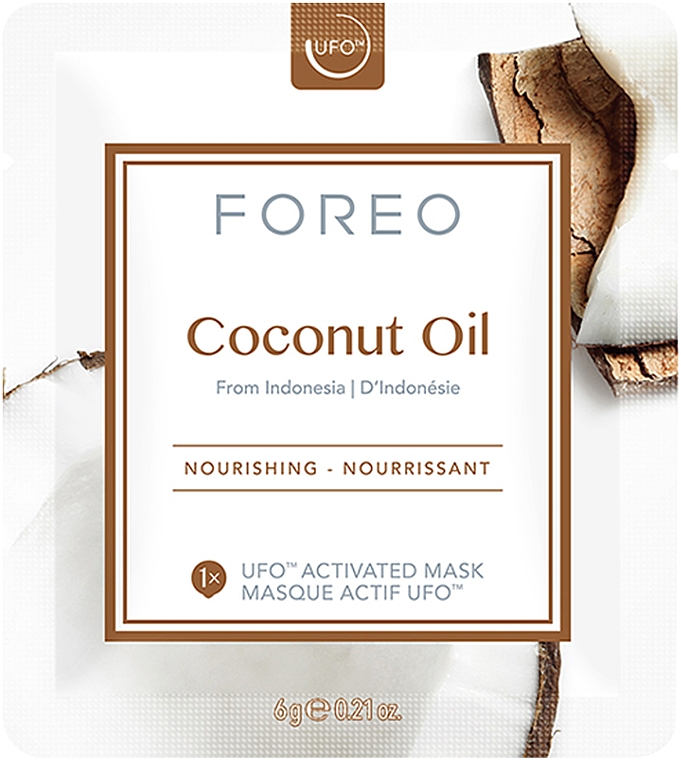 Питательная маска для лица Coconut Oil для UFO/UFO mini - Foreo Coconut Oil UFO/UFO mini Nourishing Face Mask for Dry Skin — фото N2