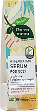 Розгладжувальна сироватка для шкіри навколо очей з цикорієм і рисовою олією - Farmona Green Menu — фото N2