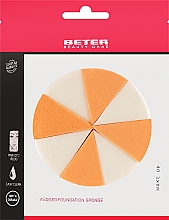 Парфумерія, косметика Спонж для макіяжу сегментований кругий, латекс - Beter