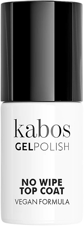 Топовое покрытие для лака без липкого слоя - Kabos Gel Polish No Wipe Top Coat  — фото N1