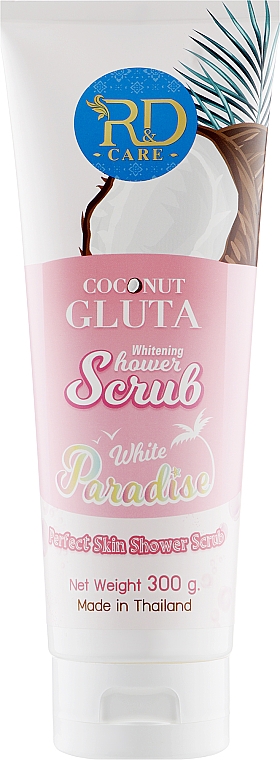 Скраб-соль для душа с экстрактом кокоса и глутатионом - R&D Care Coconut Gluta Whitening Shower Scrub — фото N1