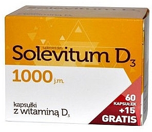 Вітамін D3 1000 МО, капсули - Aflofarm Solevitum D3 1000 — фото N1