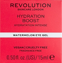 Зволожувальний гель для шкіри навколо очей з кавуном - Revolution Skincare Hydration Boost Watermelon Eye Gel — фото N2