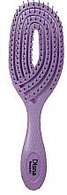Расческа для волос овальная продувная, фиолетовая - Disna Beauty4U Magic Twister Brush — фото N1