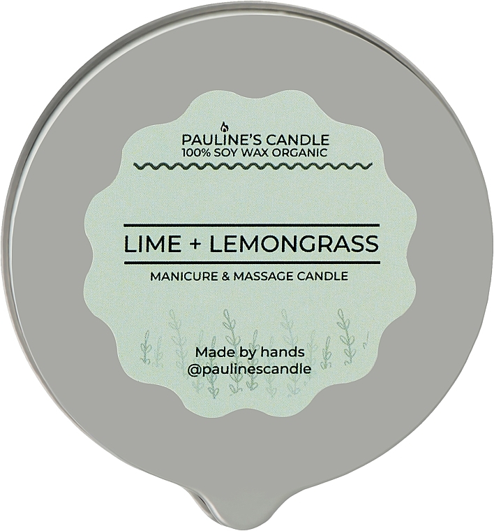 Масажна свічка "Лайм та лемонграс" - Pauline's Candle Lime & Lemongrass Manicure & Massage Candle — фото N3