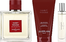 Guerlain Habit Rouge - Набор (edp/100ml + sh/gel/75ml + edt/10ml) — фото N1