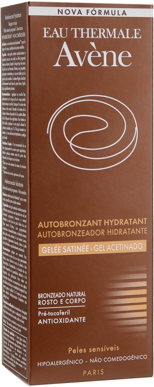 Лосьйон для автозасмаги та зволоження чутливої шкіри обличчя і тіла - Avene Autobronzant Hydratant Silky Gel — фото N3