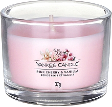Ароматическая свеча в стакане "Розовая вишня и ваниль" - Yankee Candle Pink Cherry & Vanilla (мини) — фото N2