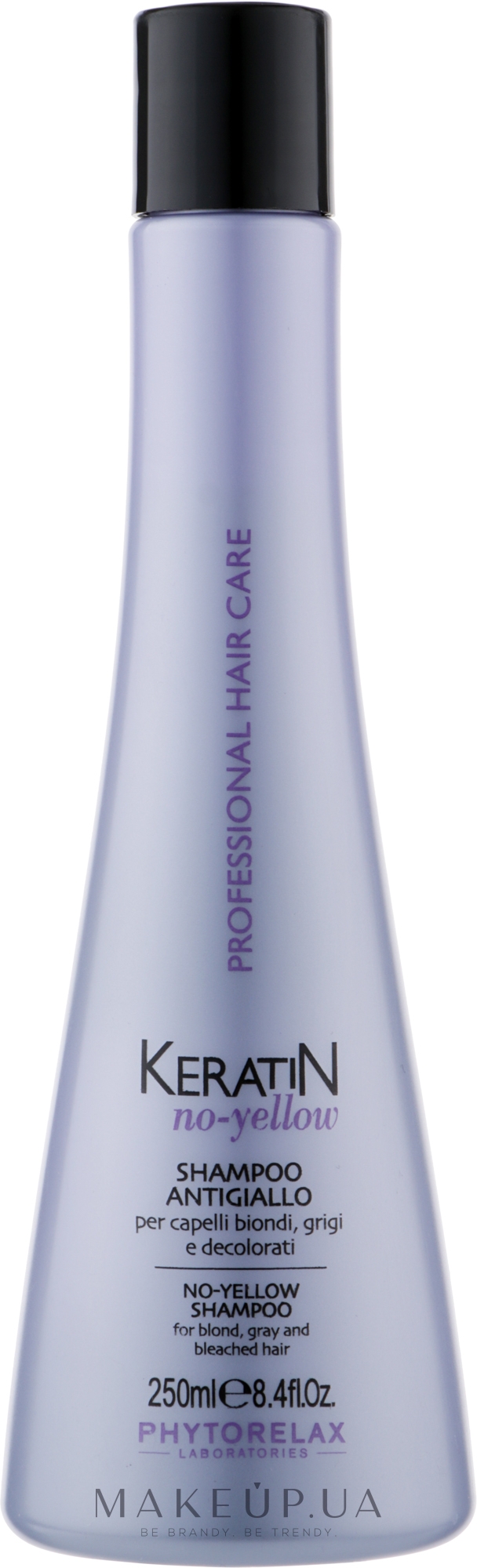 Антижовтий шампунь для світлого волосся - Phytorelax Laboratories Keratin No-Yellow Shampoo — фото 250ml