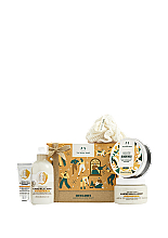 Духи, Парфюмерия, косметика Подарочный набор, 5 предметов - The Body Shop Almond Milk & Honey Medium Gift