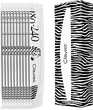 Пилочка для нігтів "Zebra" 180/240 - Clavier — фото N2