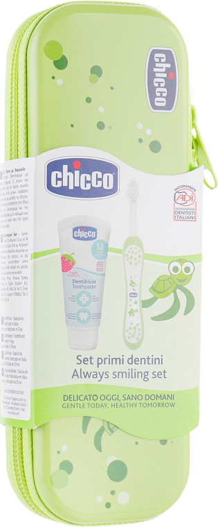 Дорожный набор, зеленый - Chicco (Toothbrush + Toothpaste/50ml)