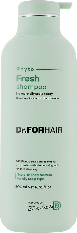 Мицеллярный шампунь для жирной кожи головы - Dr.FORHAIR Phyto Fresh Shampoo — фото N3