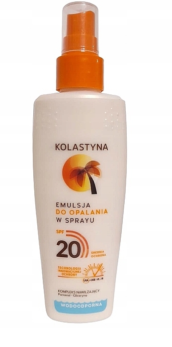 Лосьйон для засмаги - Kolastyna Emulsion Spray Spf 20 — фото N1
