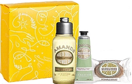 Парфумерія, косметика Набір - L'Occitane Almond (sh/oil/75ml + h/cr/30ml + soap/50g + box)