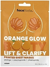 Зміцнювальна тканинна маска для сідниць "Апельсин" - Face Facts Orange Glow Booty Sheet Masks — фото N1