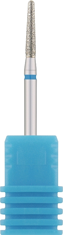 Фреза алмазна "Конус, напівсферичний кінець", 850 021B, 2,1 мм, синя - Nail Drill — фото N1