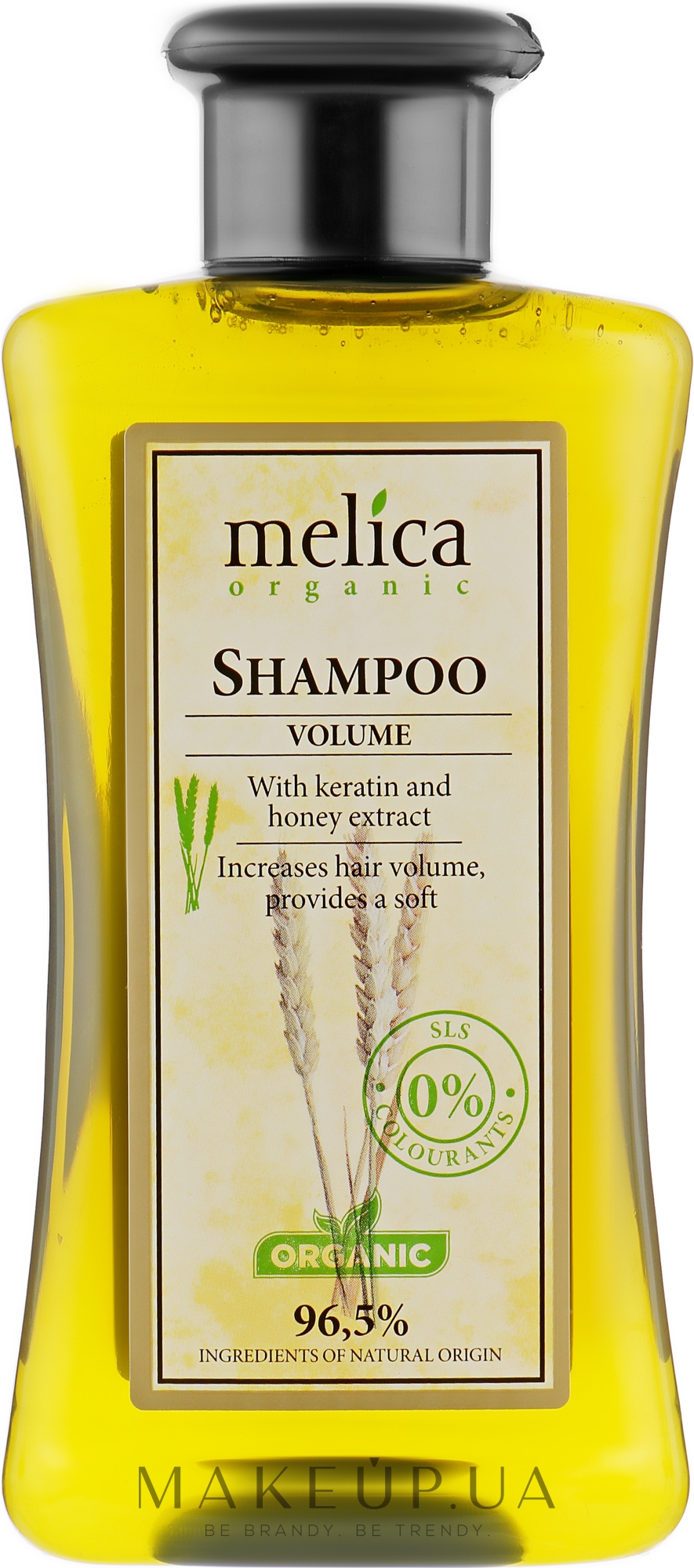Шампунь для волос "Большой объем" с кератином и экстрактом меда - Melica Organic Volume Shampoo — фото 300ml