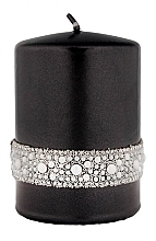 Парфумерія, косметика Декоративна свічка 7х10 см, чорна - Artman Crystal Opal Pearl