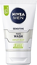 Гель для вмивання для чутливої шкіри чоловіків "Миттєве полегшення" - NIVEA MEN Sensitive Face Wash — фото N1