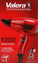 Профессиональный фен для волос SN9200YRC, красный - Valera Swiss Nano 9200 Ionic Rotocord — фото N3