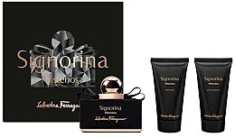 Парфумерія, косметика Salvatore Ferragamo Signorina Misterioasa - Набір (edp/50 ml + b/lot/50 ml + sh/gel/50 ml)