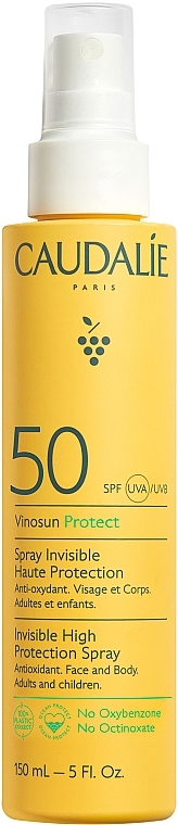 Сонцезахисний спрей для обличчя та тіла - Caudalie Vinosun Protect Spray Invisible SPF50 — фото N1