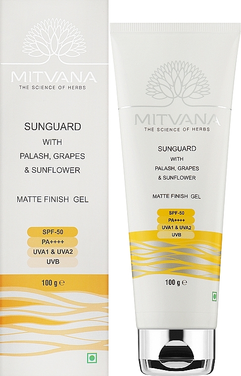 Сонцезахисний гель для обличчя з матовим фінішом - Mitvana Sunguard Matte Finish Gel SPF 50 — фото N5