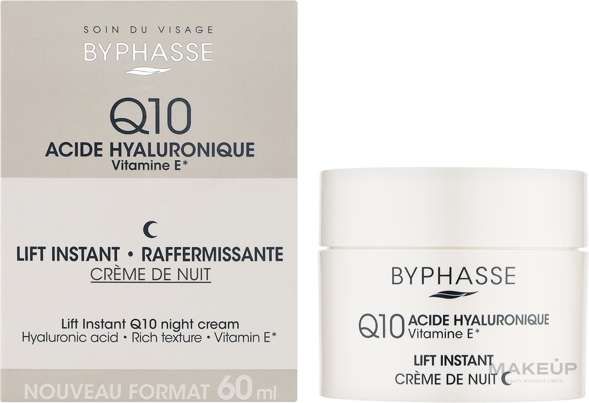 Нічний крем для обличчя - Byphasse Q10 Lift Instant Night Cream — фото 60ml