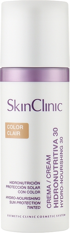 Крем гідроживильний для обличчя з SPF30 - SkinClinic Hydro-Nourishing Facial Cream SPF30 Color Clair