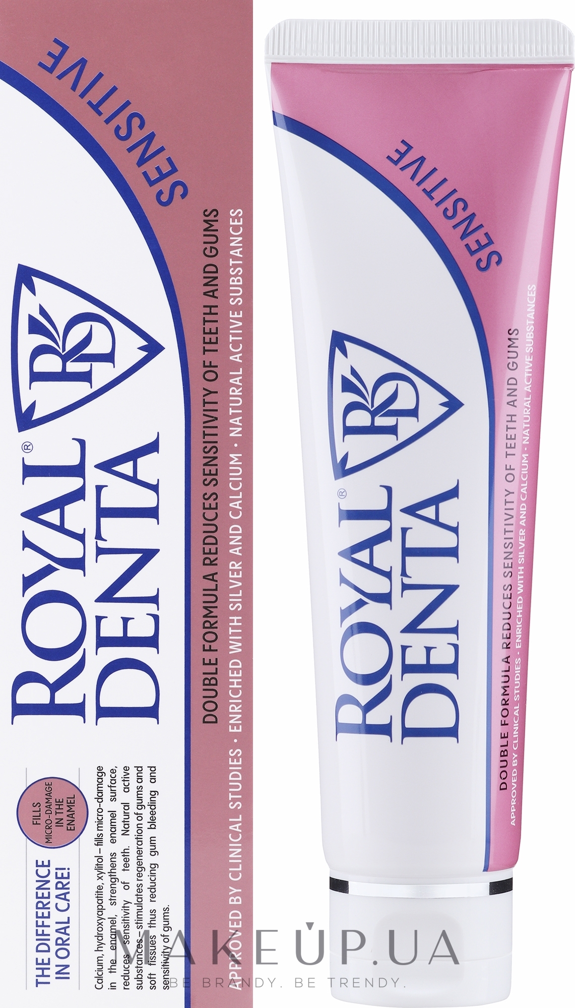 Зубная паста с серебром "Сенситив" - Royal Denta Sensitive Silver Technology Toothpaste — фото 130g