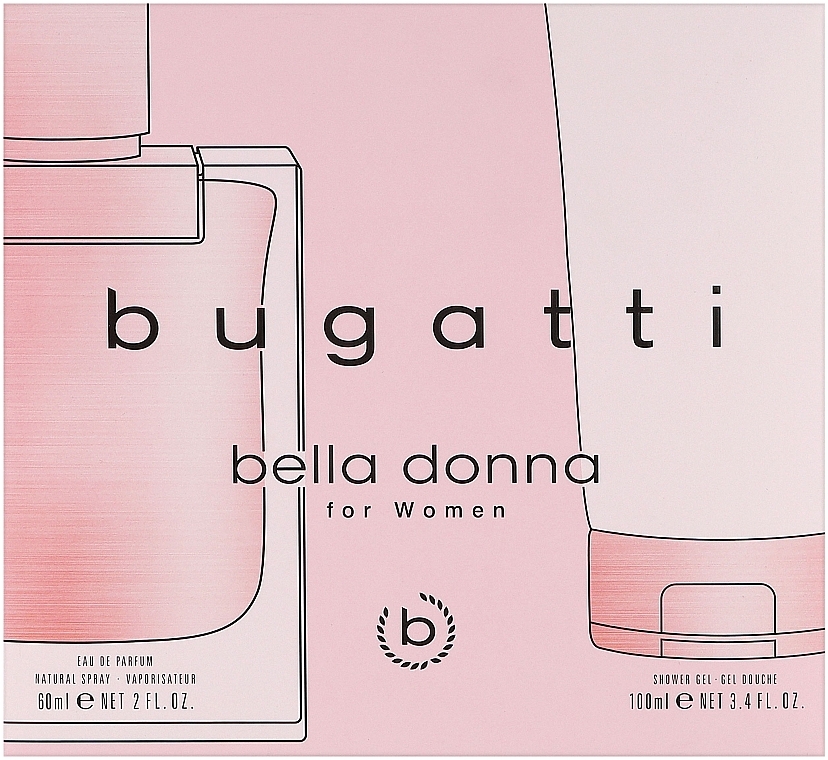 Bugatti Bella Donna Eau - Набор (edp/60 ml + sh/gel/100 ml) — фото N1