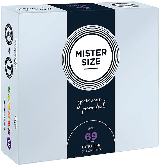 Презервативи латексні, розмір 69, 36 шт. - Mister Size Extra Fine Condoms — фото N1