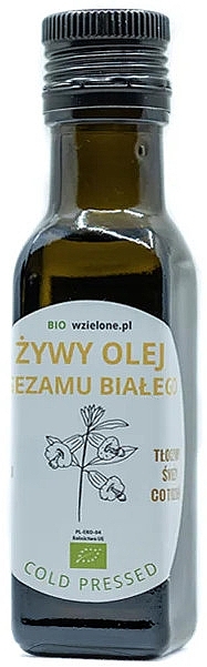 Масло из семян белого кунжута - LOV Organic Living White Sesame Oil Cold Pressed — фото N1