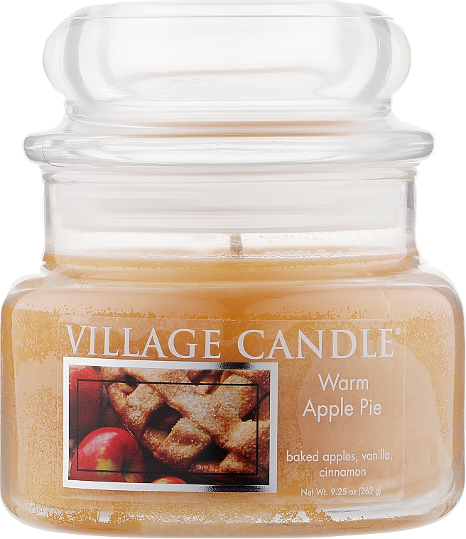 Ароматическая свеча в банке "Теплый яблочный пирог" - Village Candle Warm Apple Pie  — фото N1