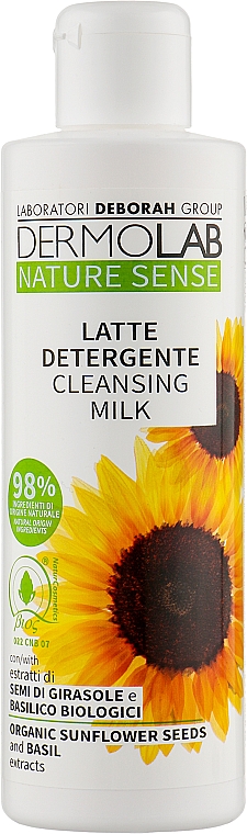 Очищающее молочко для лица - Deborah Dermolab Nature Sense Cleansing Milk