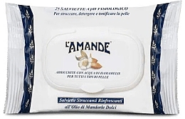 Салфетки для снятия макияжа с маслом сладкого миндаля - L'Amande Refreshing Cleansing Wipes — фото N1