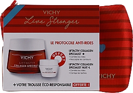 Духи, Парфюмерия, косметика Набор - Vichy LiftActiv Le Protocole Anti-Rides (d/cr/50ml + n/cr/15ml + bag/1pcs)