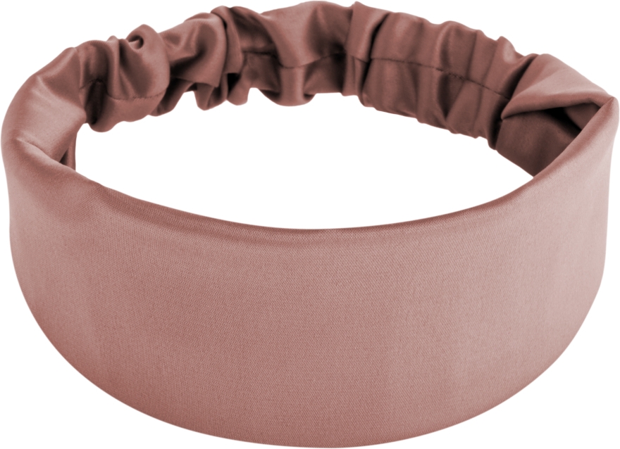 Повязка на голову, сатин прямая, пыльно-розовая "Satin Classic" - MAKEUP Hair Accessories — фото N1