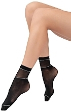Шкарпетки жіночі "Bianca", nero-silver - Veneziana — фото N2