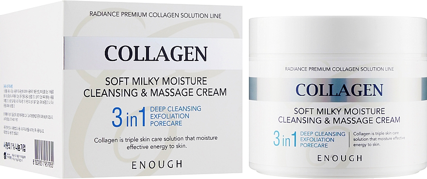 Очищающий массажный крем для лица и тела - Enough Collagen Soft Milky Moisture Cleansing & Massage Cream — фото N2