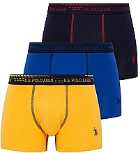 Парфумерія, косметика Труси шорти, 3 шт., sax, navy, yellow - U.S. Polo Assn.