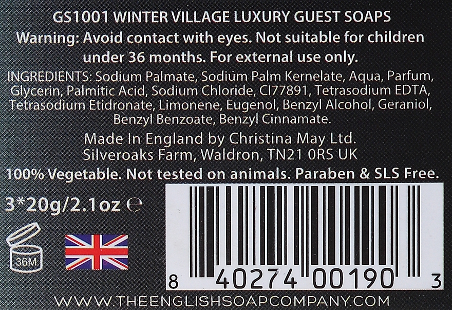 Мило "З Різдвом" - The English Soap Company Winter Village Guest Soaps — фото N2