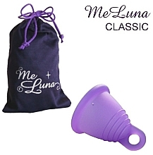 Менструальна чаша з петлею, розмір L, фіолетова - MeLuna Classic Shorty Menstrual Cup Ring — фото N1